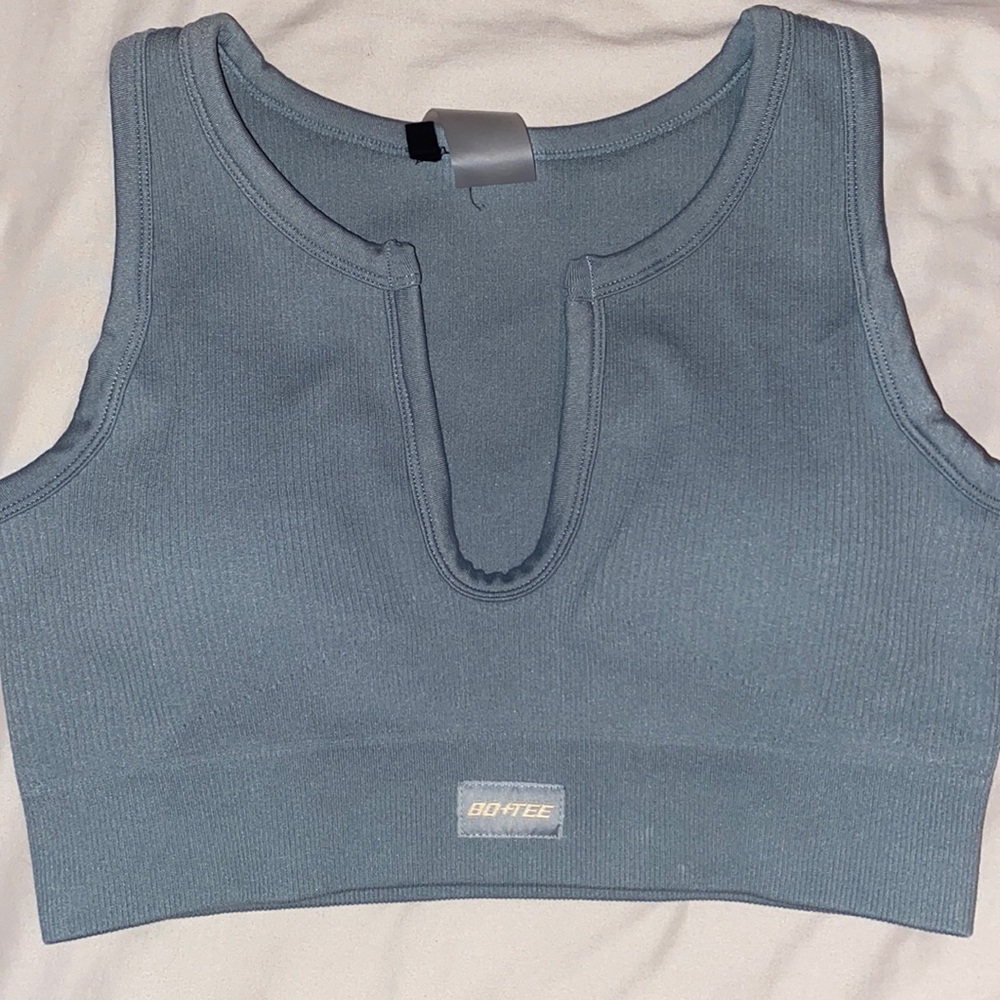 bo + tee ribbed sleeveless crop top
